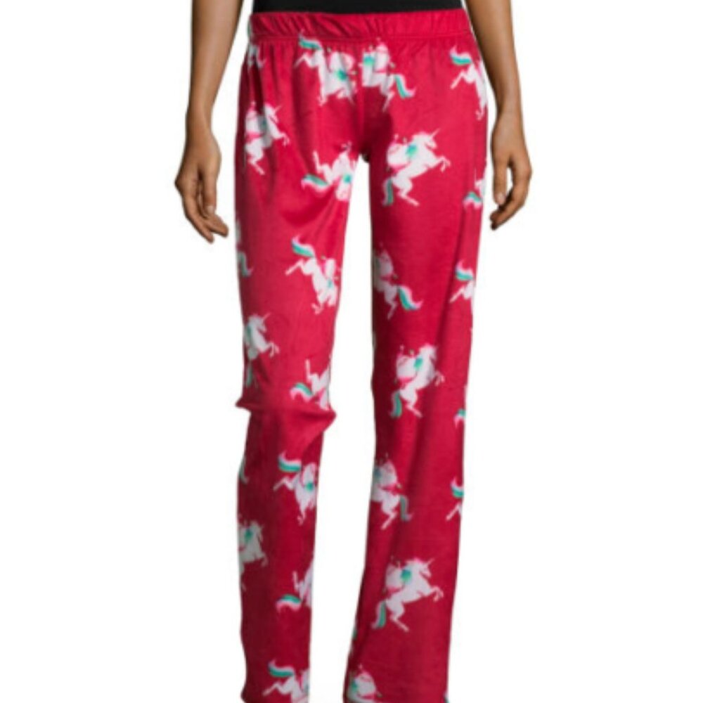 Flirtitude Red and White Pajama Bottoms with Playful Pattern